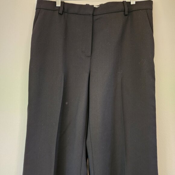 COS Pants Women's Size 12 Black Wide Leg Trouser 100% Wool Office Career Classic - Picture 6 of 16